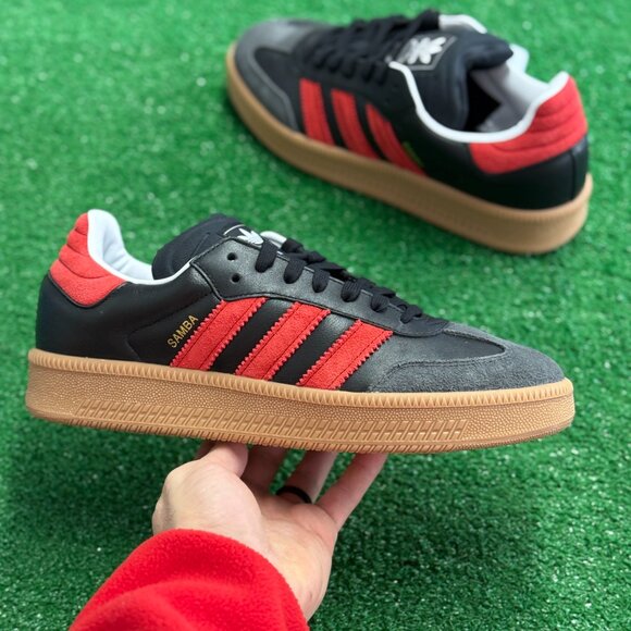 Adidas Samba XLG Low Mens Casual Shoes Black Red IE9178 NEW Multi Sz - Picture 1 of 5